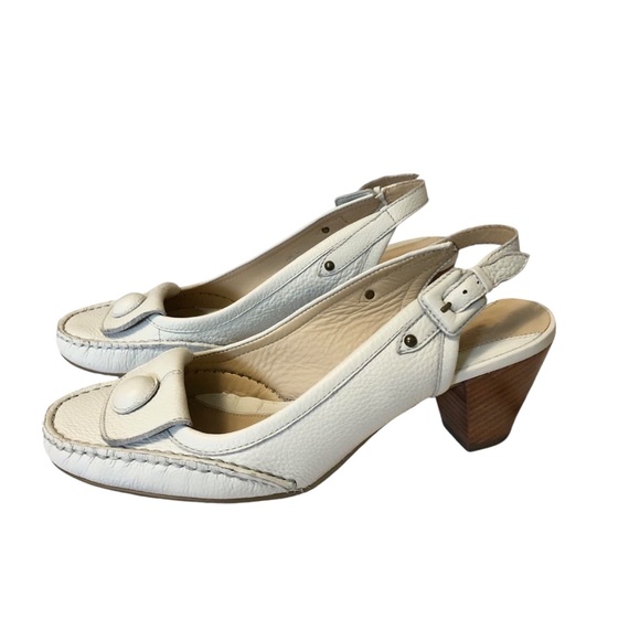 Clarks Cream Slingbacks - Picture 3 of 7